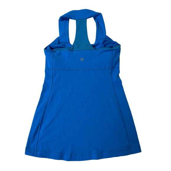Lululemon Athletica Scoop Neck T-Back Luon Blue Yoga Tank Top Size 6 - Picture 2 of 7